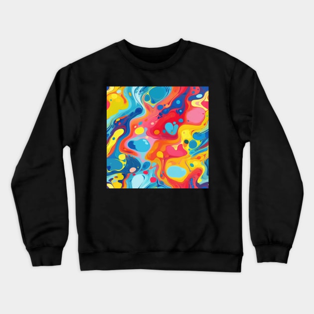 Abstract oil and water mix background Crewneck Sweatshirt by Russell102